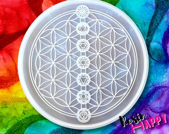 7 Chakra Energy Rolling Tray Mold, Epoxy Molds, Large Tray Epoxy Resin Molds, Epoxy Resin Crafts for Beginners