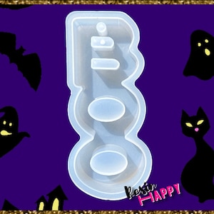 BOO! Resin Keychain Mold, Halloween Silicone Molds, Halloween Resin Molds, Epoxy Molds, Silicone Mold, UV Resin, Halloween Earring Mold