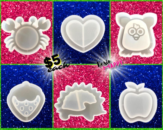 5 Dollar Resin Shaker Molds, Resin Keychain Molds, Keychain Molds