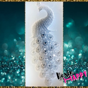 Peacock Resin Art Mold, Epoxy Molds, DIY Resin Mold, Art resin, Soap molds, Resin Supplies, Casting molds, Concrete mold, US Seller