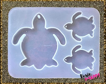 Moule en résine en forme de tortue marine mignonne, moule en résine pour tortue, moule en silicone pour boucles d'oreilles, moule en résine pour animaux, moules en résine UV, moules pour l'art en résine, moule pour boucles d'oreilles en résine