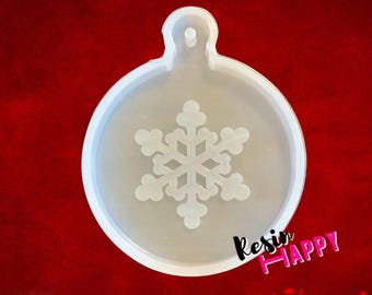 Moule flocon de neige à suspendre, Moule d'arbre de Noël, Porte-clés, Ornement de porte-clés, Moules en silicone pour résine, Moules en résine silicone, Moule en résine époxy, Résine UV