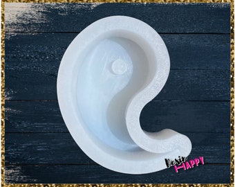 Yin Yang Car Freshie Mold, Round Freshie Resin Mold, Aroma Bead Mold, Epoxy Molds, Resin Molds, Resin Art, Soap Mold, Silicone Molds