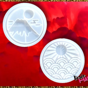 Exquisite Sun and Moon Silicone Coaster Molds Set, Resin Coaster Molds, Epoxy Resin Coasters, Resin Molds, Resin Epoxy, Ocean Resin Art,