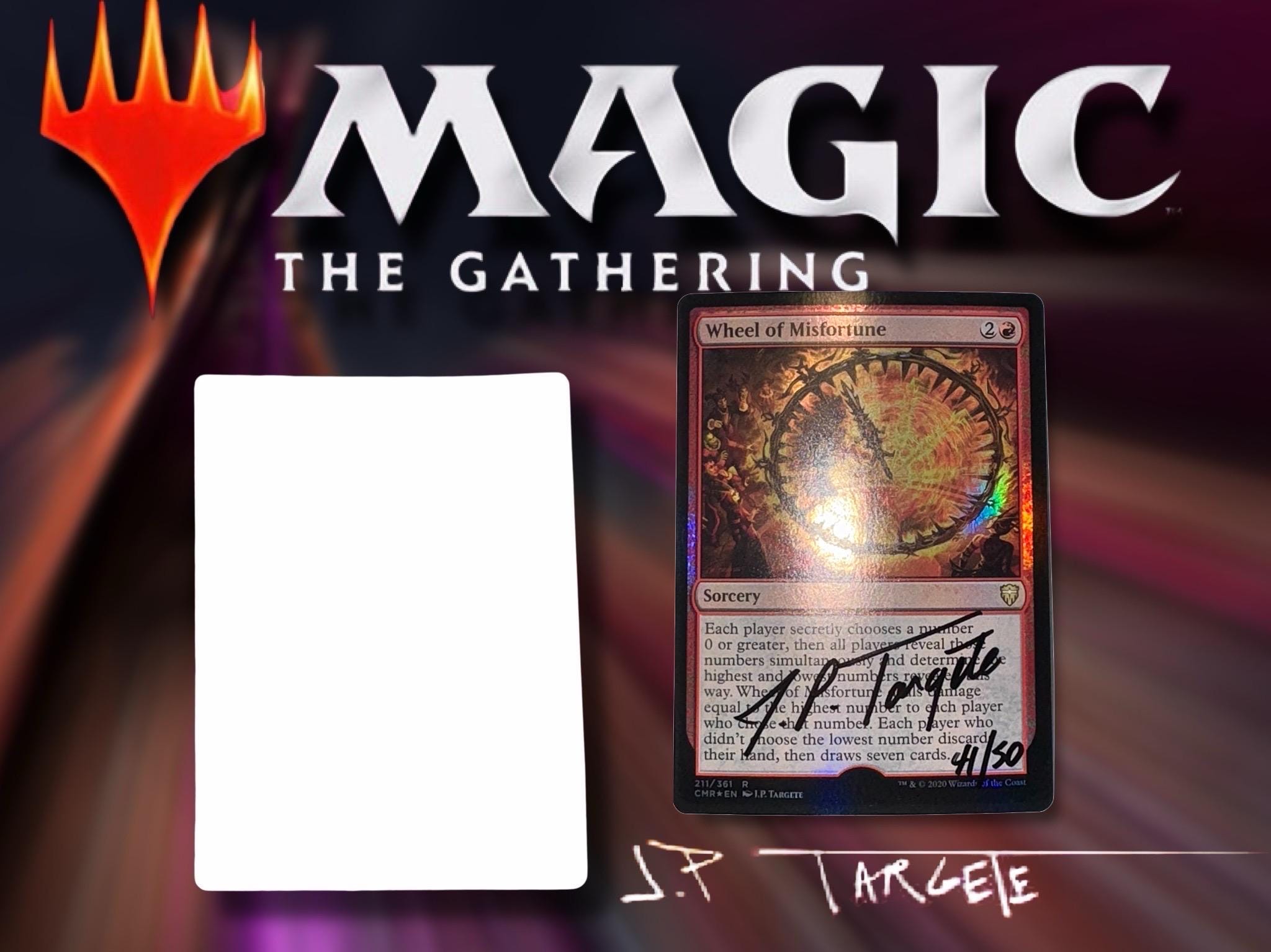 MTG Wheel of Misfortune Foil W/ Borders Regular Signed #41 No Art
