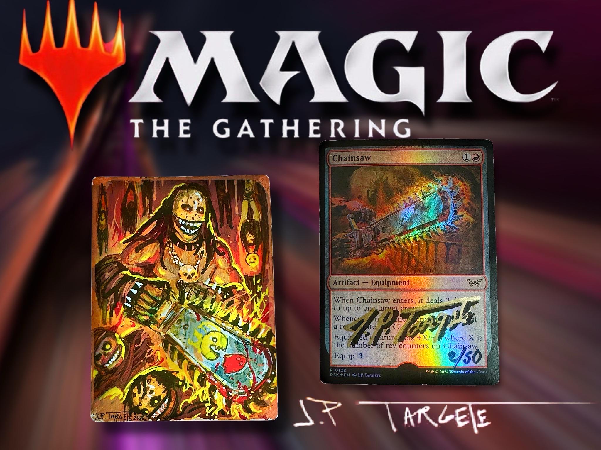 MTG Chainsaw Foil W/ Borders Shadow Signed #2 Color Art - Etsy