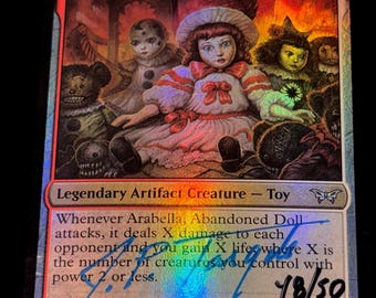 MTG Arabella Abandoned Doll Foil W/ Borders Signed #48 Color Art
