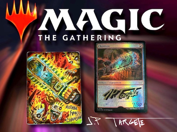chainsaw mtg card Before the "Chainsaw" was printed, I'd like to believe "Saw in Half" would've been the most perfect Magic the Gathering proxy card for Man MTG Custom Proxy - The