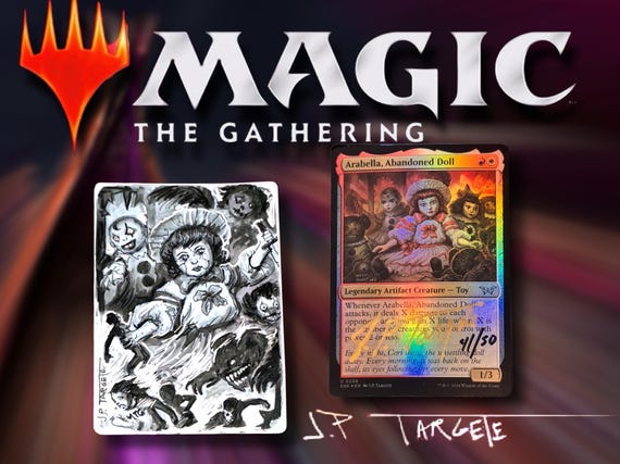 MTG Arabella Abandoned Doll Foil W/ Borders Signed #41 B&W