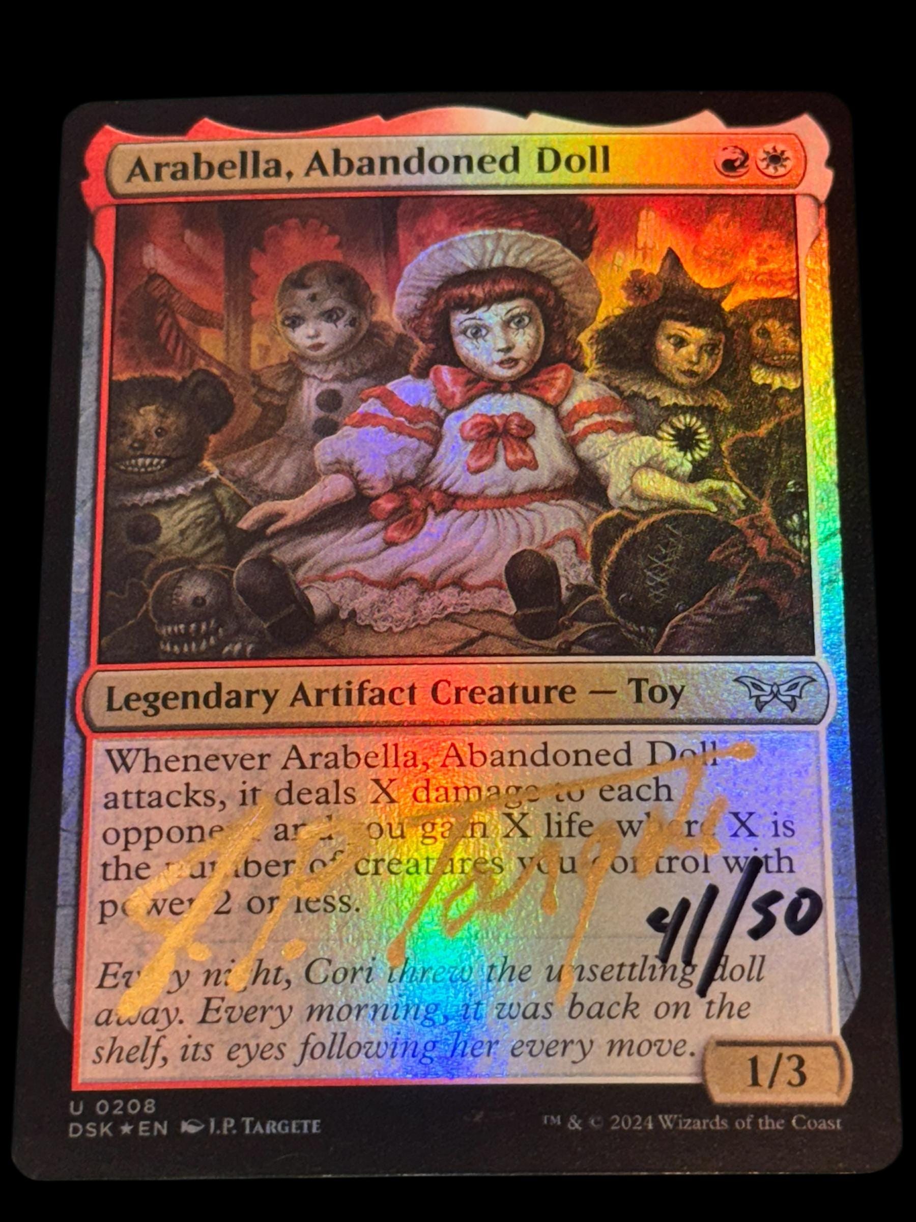 [MTG]Arabella, Abandoned Doll アーティストプルーフ MTG Arabella Abandoned Doll Foil W/ Borders Signed #41 B&W
