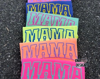 Summer Neon Mama Puff Graphic Shirt, Mother’s Day Gift, Neutral Mama, Mom life shirt, motherhood shirt, mom gift, comfort colors, mama shirt