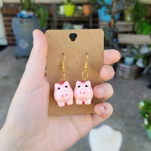 Pig Piggy Cute Animal Kawaii Earrings