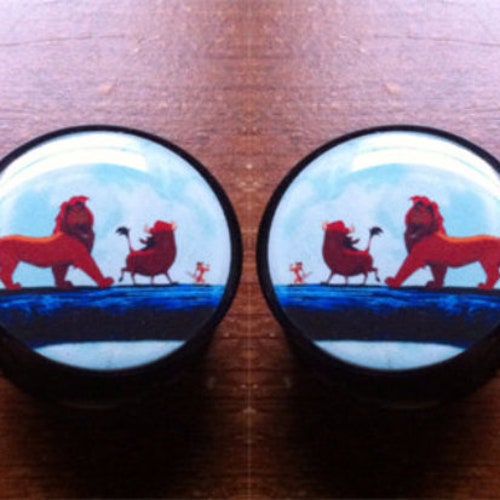 Pair of Lion Plugs Gauges buy 2 Pairs Get 1 Pair Free 18g Etsy