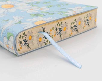 Margherita Daisy Handmade in Italy Soft Italian Leather Journal, Notebook- Gift for Mom