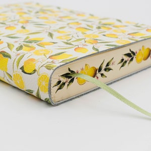 Limoni Freschi (Fresh Lemons) Soft Italian Leather Journal, Notebook- Handmade in Italy