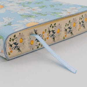Margherita (Daisy) Printed Soft Italian Leather Handmade in Italy  Notebook - Gift for Mom,New Mothers, Best Friends