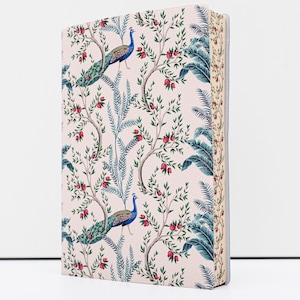 Royal Peacock (Pavone Reale) Handmade in Florence Italy Printed Soft Italian Leather Journal, Notebook