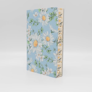 Margherita Daisy Printed Soft Italian Leather Handmade Journal , Notebook Gift for Mom,New Mothers, Best Friends image 2