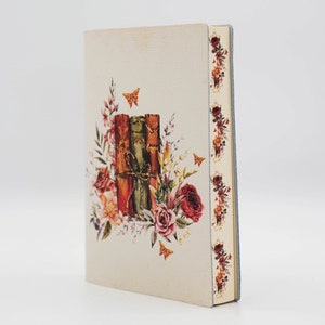 Libri Antichi (Antique Books) Printed Soft Italian Leather Journal, Notebook - Handmade in Italy - Gift for Book Clubs, Writers