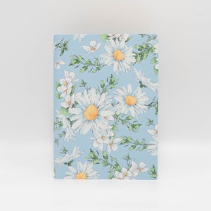 Margherita Daisy Printed Soft Italian Leather Handmade Journal , Notebook Gift for Mom,New Mothers, Best Friends image 3