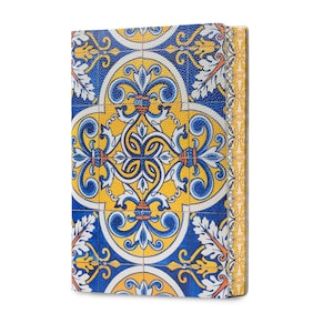Mosaico Printed Soft Italian Leather Journal, Notebook Handmade in Italy image 2