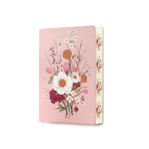 Primavera Vintage Bouquet Soft Italian Leather Journal, Notebook - Handmade in Italy- Gift for Valentine, Mom , Best Friend