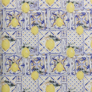Limoni Lemons Mosaico Printed Soft Italian Leather Journal, Notebook Handmade in Italy image 6