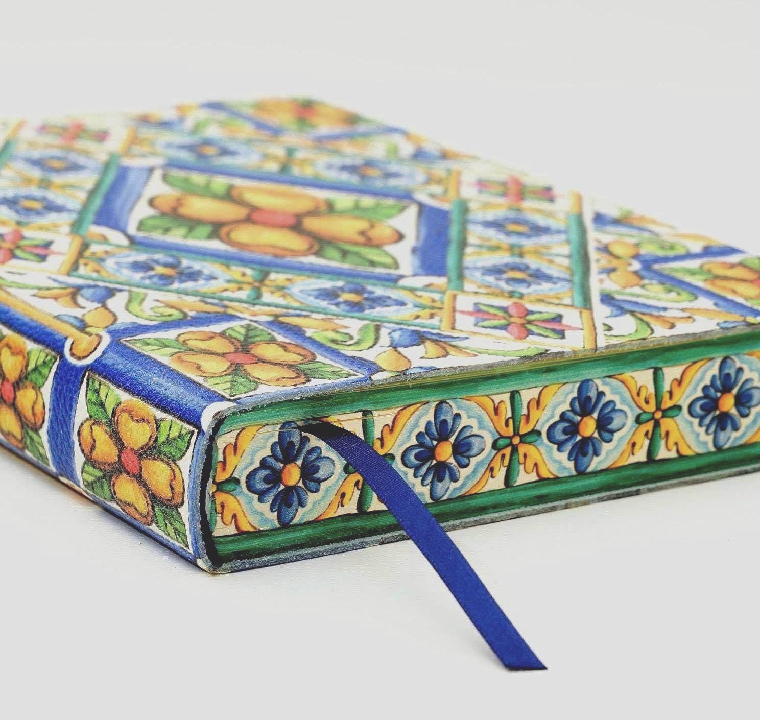 Faenza Majolica Handmade in Italy: Soft Italian Leather Journal