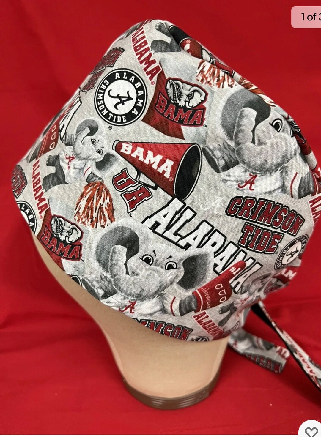 Men/women Surgical Scrub Cap Lined Alabama Crimson Tide Great Etsy