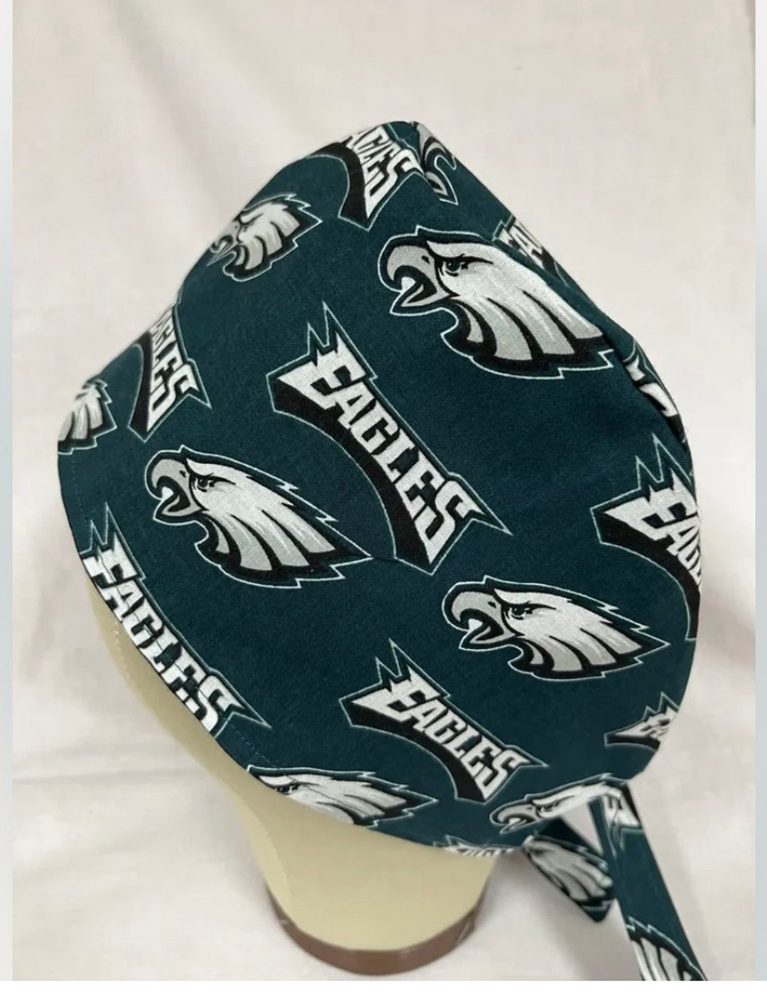 Men/women Surgical Scrub Cap Lined Philadelphia Eagles 100 Cotton Etsy