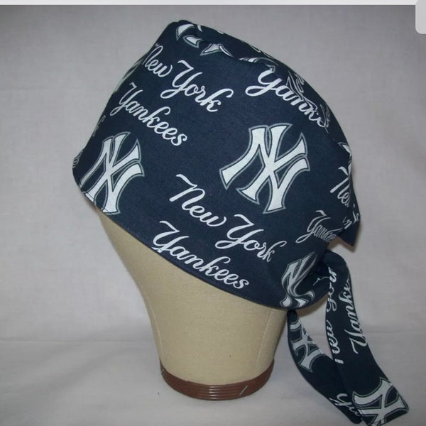 Men/Women Surgical Scrub Cap Lined New York Yankees 100% Cotton