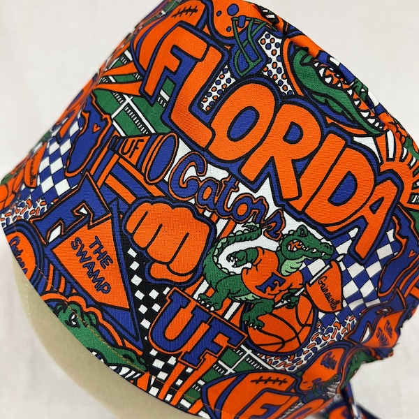 Men/Women Surgical Scrub Cap Lined Florida Gators The Swamp great cap 100% Cotton