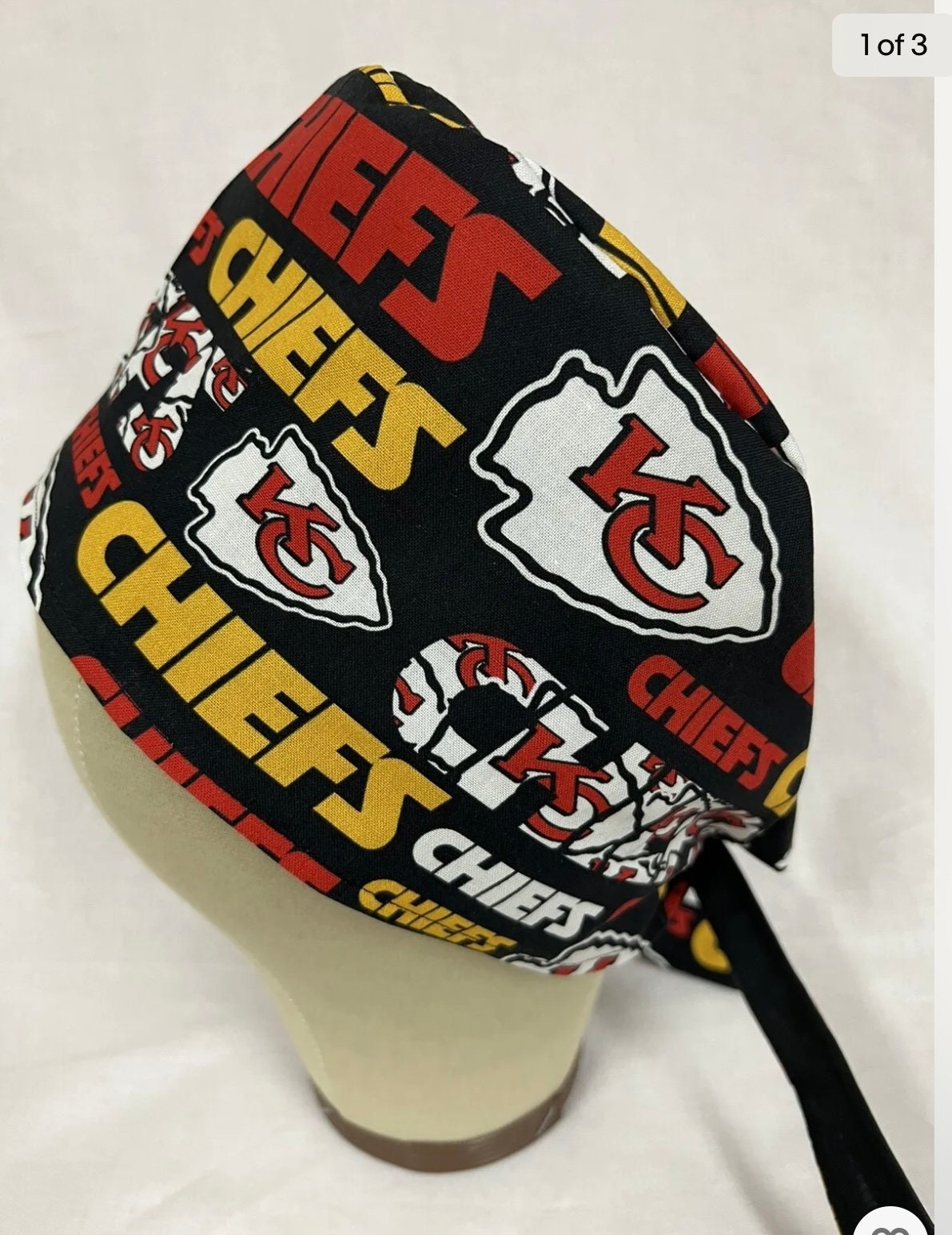 Men/women Surgical Scrub Cap Lined Kansas City Chiefs NFL Cool Cap Etsy