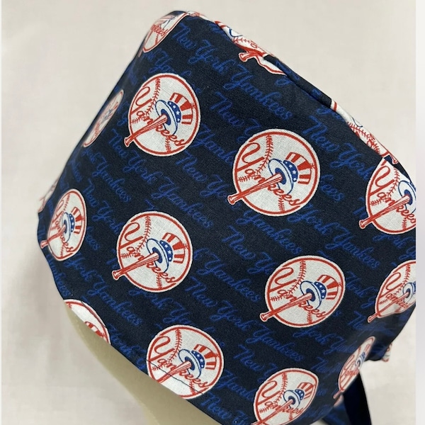 Men/Women Surgical Scrub Cap Lined New York Yankees 100% Cotton