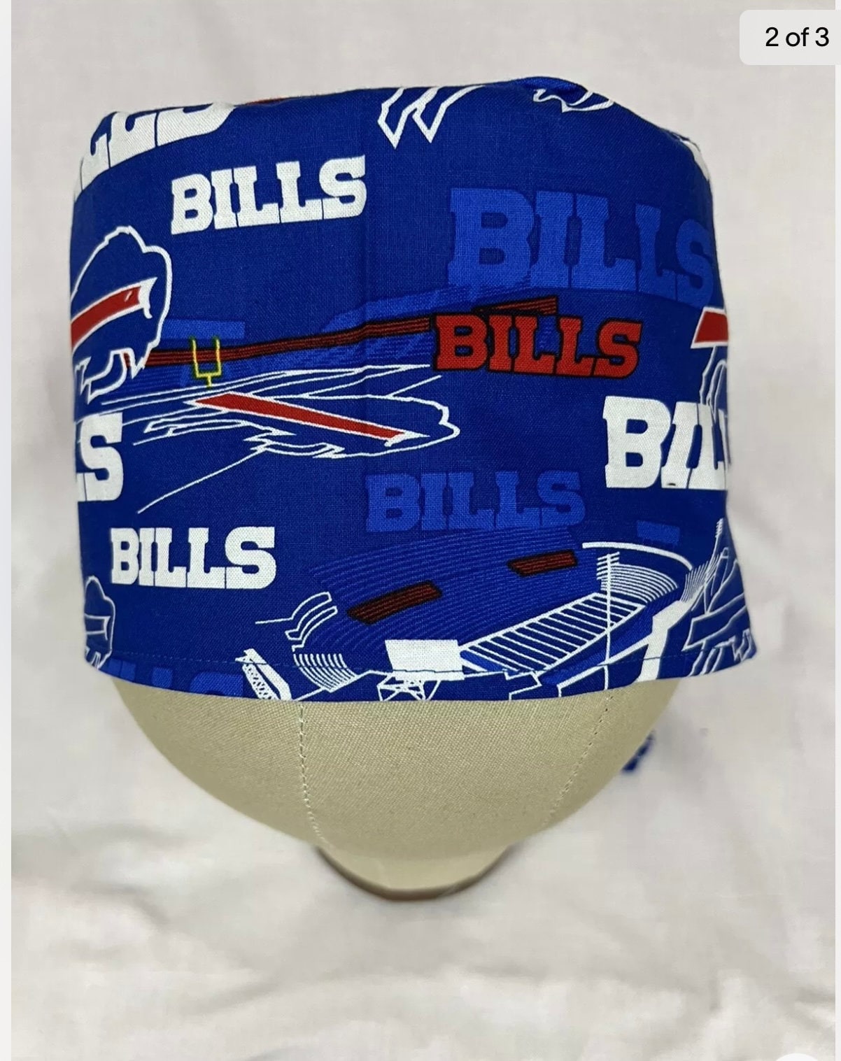Men/women Surgical Scrub Cap Lined Buffalo Bills 100 Cotton Etsy