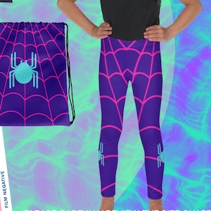 SPIDER GWEN Kid's Leggings Spidergwen tights for girls, girls superhero costume, kids spider costume, Spider Gwen top for girls, bottoms