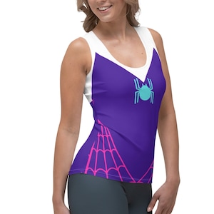 SPIDER GWEN Tank Top, Spidergwen shirt for adults, superhero costume, womens spider costume, Spider Gwen top for women, t-shirt