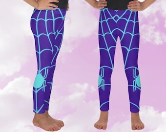 SPIDER GWEN Kid's Leggings Medias Spidergwen para niñas, disfraz de superhéroe para niñas, disfraz de araña para niños, top Spider Gwen para niñas, pantalones
