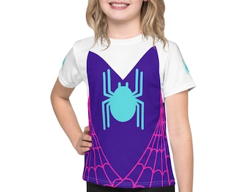 X-Large Logo SPIDER GWEN Kids t-shirt Spidergwen shirt for girls, girls superhero costume, kids spider shirt, Spider Girl top, t-shirt