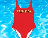BAEWATCH BAE WATCH One-Piece Swimsuit Bay Watch Baywatch Bathing suit SwimWear Beachwear Pool 80s 90s nostalgia