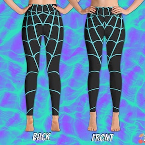 Womens Yoga Leggings SPIDER GWEN Spidergwen tights for adults, superhero costume, womens spider costume, Spider Gwen top for women, bottoms
