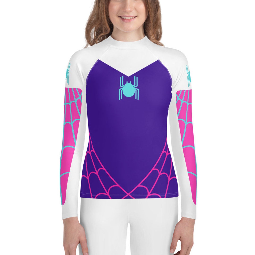 Spider Rash Guard TEEN SIZED Spider Gwen Rash Guard, Spidergwen Shirt for Teenager, Girls ...