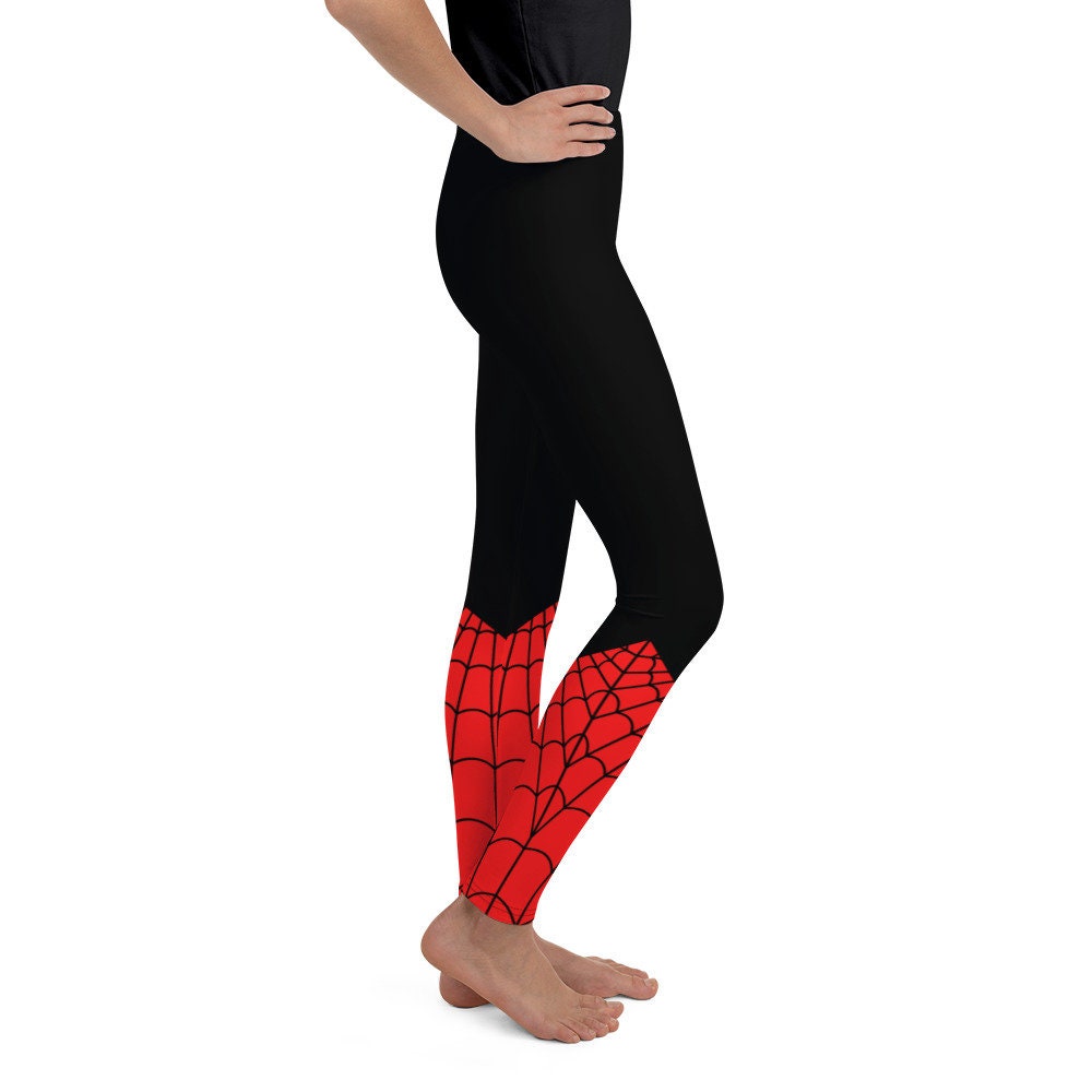 TEEN Sized SPIDER MILES Youth Leggings Tights for Teenagers, Superhero  Costume, Teenage Sized Spider Costume, Spider Red and Black, Bottoms -   Australia