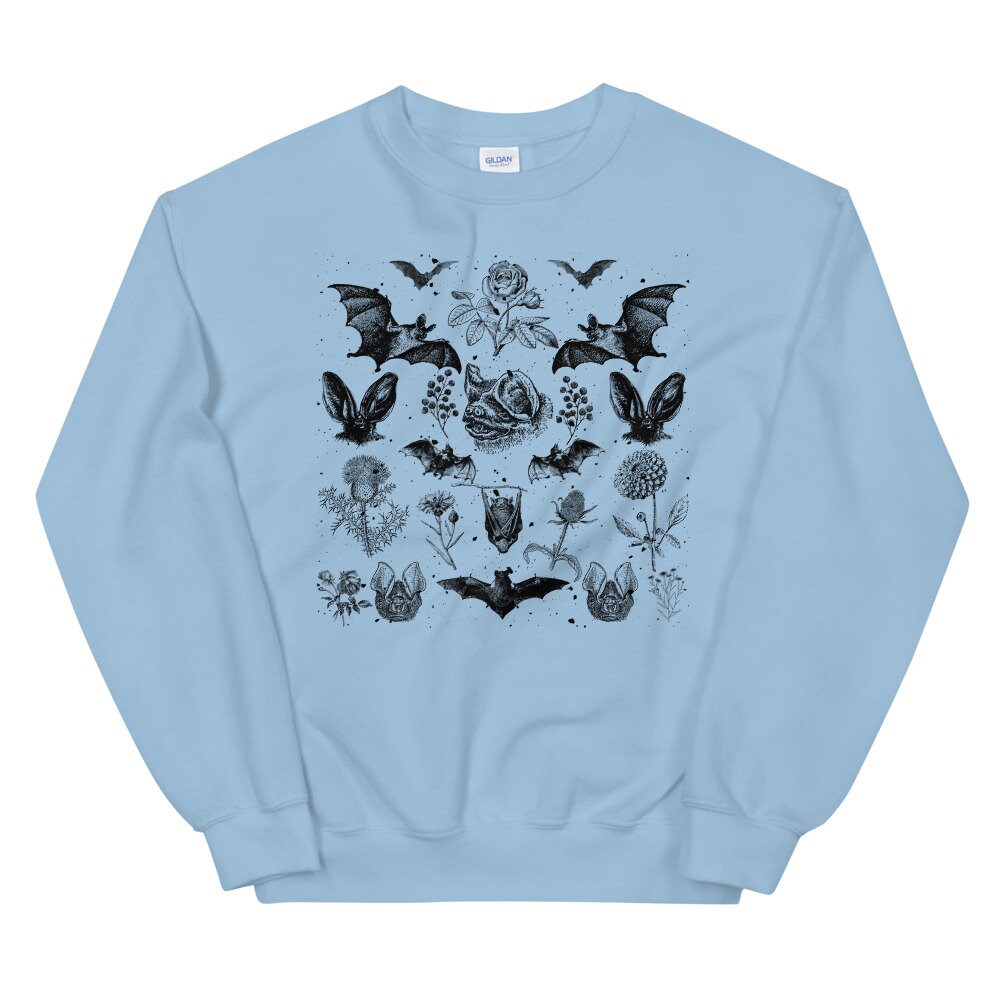 [MCM]★PHENOMENON Botanical sweatshirt BAT SWEATSHIRT ⎮ Unisex Graphic Sweatshirt Jumper ⎮ I Love