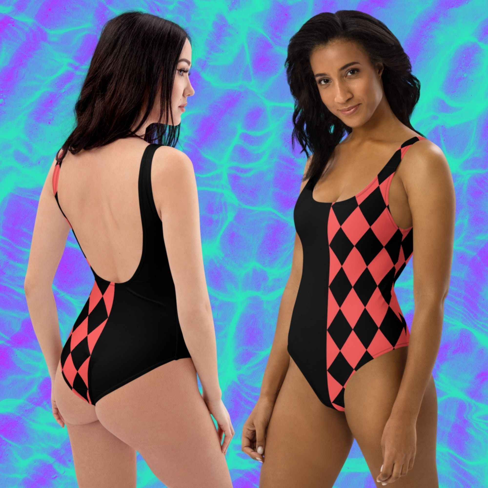 HARLEY QUINN Inspired COSPLAY One Piece Swimsuit Costume - Etsy