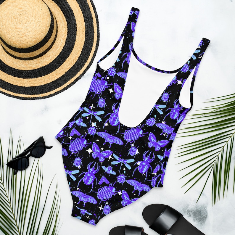 INSECT BUG SWIMSUIT One-piece, Butterfly Moth Indie Bathing Suit for ...