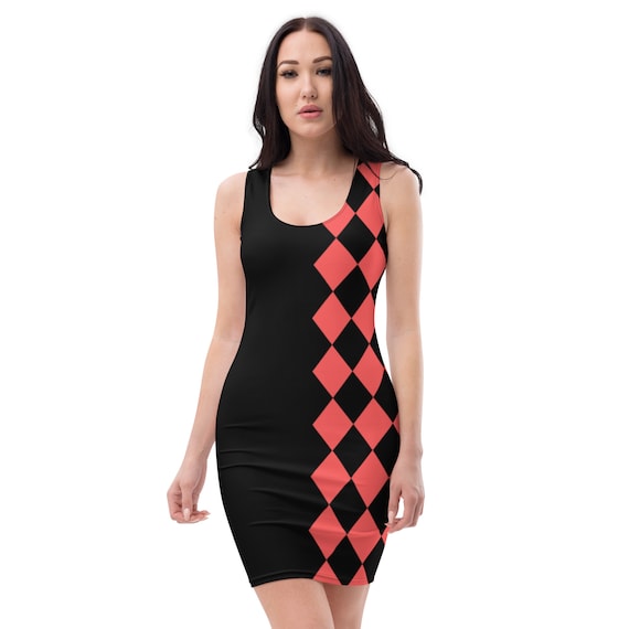 red and black harley quinn dress Harley quinn ball gown