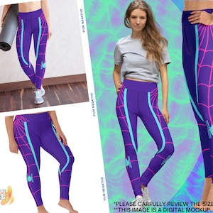 Leggings da yoga da donna SPIDER GWEN Collant Spidergwen per adulti, costume da supereroe, costume da ragno da donna, top Spider Gwen da donna, pantaloni