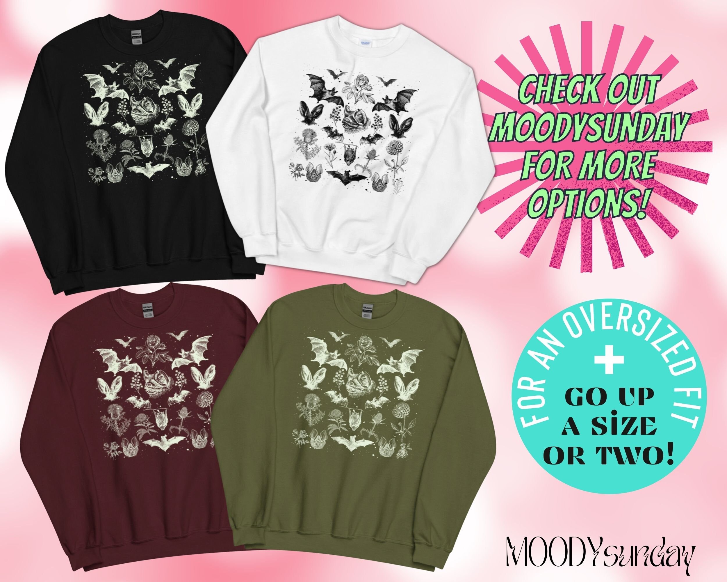 BAT SWEATSHIRT ⎮ Unisex Graphic Sweatshirt Jumper ⎮ I Love