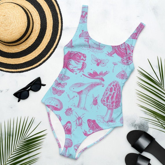 FROG MUSHROOM COTTAGECORE One-piece Swimsuit Alt Swimsuit Alternative  Bikini 